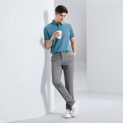 【高弹针织】柒牌男装休闲裤男2024春夏新款商务通勤修身直筒长裤	126H71870 商品图3