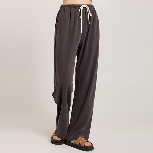 weyo新款百搭女装休闲舒适宽松高腰系带直筒阔腿裤880041、880042 商品图2