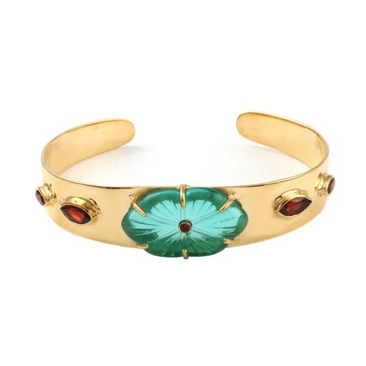 北京仓｜Leticia Ponti-Manchette Camila-磷灰石色 水晶 石榴石 手镯［法国设计师］ 商品图3