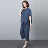 中年妈妈薄款牛仔套装，时尚减龄洋气两件套HR-YJT85032 商品缩略图0