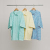 DIGAWEL Side pocket S/S shirt 超长棉侧口袋廓形短袖条纹衬衫 商品缩略图0