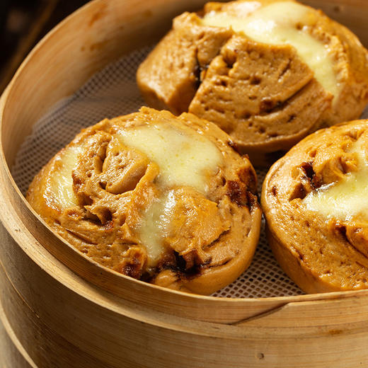 【芝士熔岩包拉丝红糖馒头】会拉丝的红糖馒头瀑布般丝滑奶香浓郁，满足味蕾的同时更能滋养好气色，营养早餐半成品速冻面点食品早饭包子QQ 商品图2