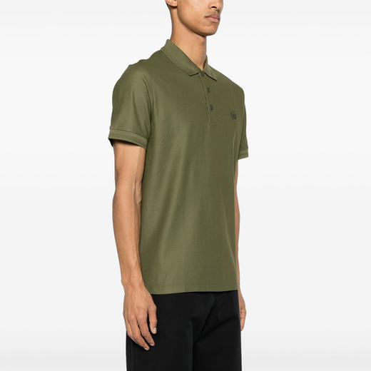 BURBERRY 巴宝莉 男士TB专属标识刺绣棉质短袖 Polo衫 绿色 8083156 A1468 商品图1