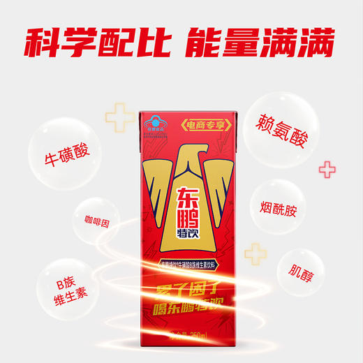 东鹏特饮牛磺酸B族维生素饮料250ML*24盒/整箱熬夜抗疲劳盒装系列 商品图2