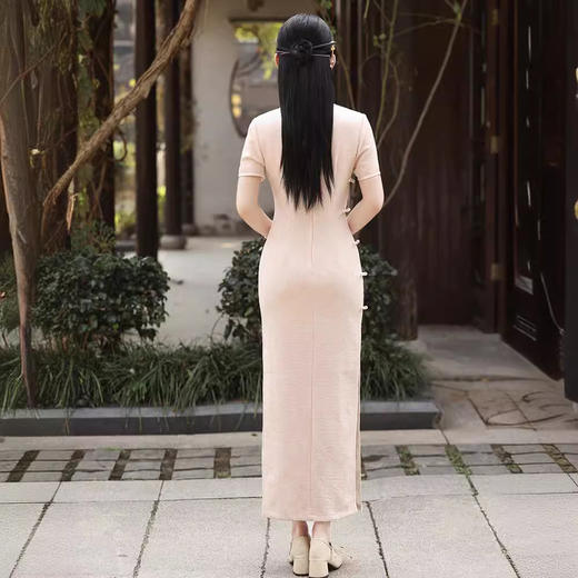 粉色蕾丝改良素雅旗袍GR1096 商品图4