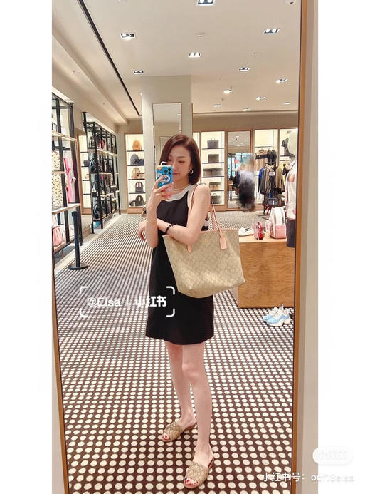 纯原单coach蔻驰 5696 最新奥莱款  卡其拼粉 商品图1