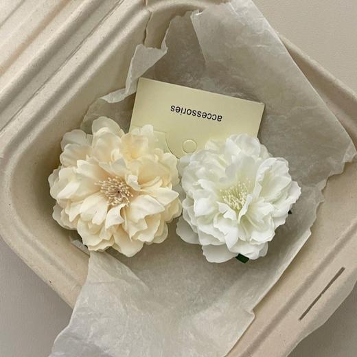 【仿真花氛围感晕染牡丹发夹】牡丹花发夹森系侧边夹，鸭嘴夹气质2025高颜值网红夹子，气质甜美发夹发饰仙女款QQ 商品图5