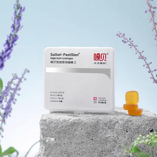 瑞士嗓贝Salbeipastillen鼠尾草甘草润喉糖65g约36粒护嗓清新口腔原味甘草味 商品图6