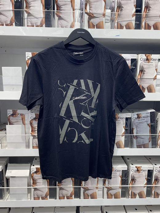 Calvin Klein/CK 男士纯棉圆领印花LOGO休闲舒适短袖T恤 商品图2