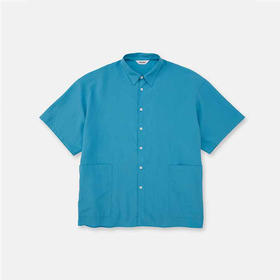 DIGAWEL Side pocket S/S shirt 透气混纺面料侧口袋廓形短袖衬衫