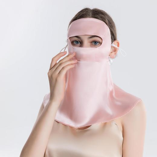 ASNz044真丝防晒面罩女士全脸防紫外线脸罩夏季敏感肌遮脸桑蚕丝口罩批发 商品图0