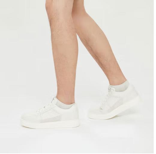 ARMANI 阿玛尼 2024春夏新品 男士系带低帮拼接休闲运动鞋 520礼物 米白色 X4X657 XR101 T847 5/39 商品图6