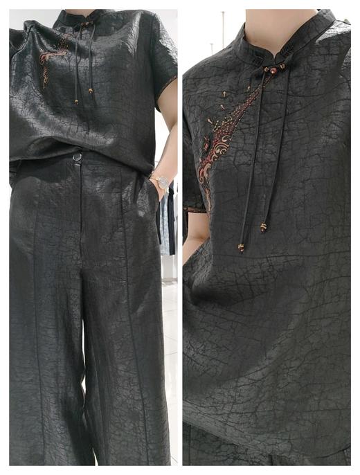 488207香云纱九分阔腿裤 商品图2