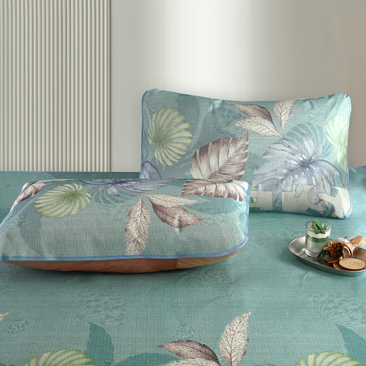 【紫韵家纺】紫韵 凉感因子印花冰丝席 ZY-BT1268 180*200cm 商品图3