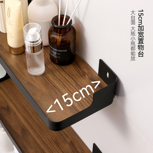 【秒杀】【2个装】厨房卫生间收纳架木板铁艺置物架 商品图2