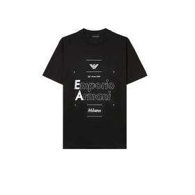 EMPORIO ARMANI 阿玛尼 EA 鹰标男士时尚字母印花休闲短袖圆领T恤 6L1T89 1JSAZ