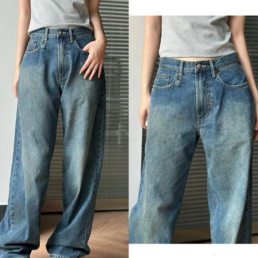 自留推荐  R13直筒牛仔裤  百搭直筒阔腿裤  显瘦拉腿 商品图2