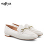Safiya/索菲娅2024复古金属扣真皮石头纹通勤单鞋 SF41112413 商品缩略图6