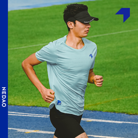NEDAO内道 纯色风洞短袖T恤3.0 男马拉松跑步训练 超轻透气