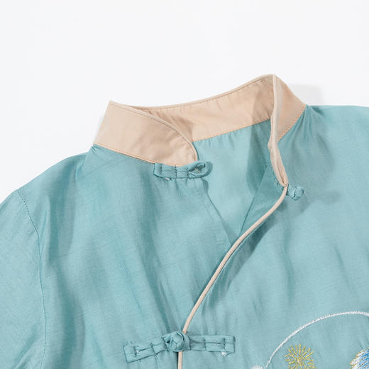 贝贝怡童装男童夏季套装中国风两件套2024新款短袖短裤古风夏装ZB2DT049 商品图10