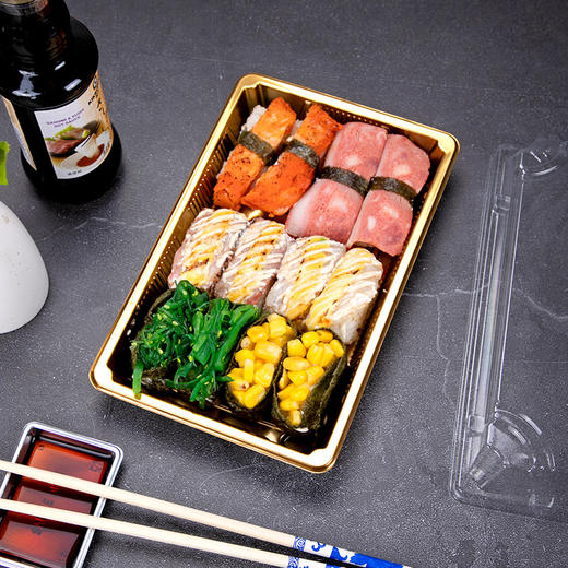 喇叭花一次性寿司打包盒紫菜饭团蛋糕卷生鲜刺身拼盘包装盒子批发 商品图4