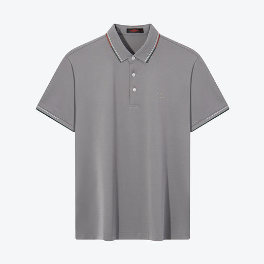 【不变形领】【5A抗菌2A防螨】柒牌短袖男polo衫夏季新款含桑蚕丝透气翻领T恤	126T70400 商品图4
