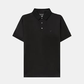 ARMANI 阿玛尼 EA男士鹰标图案短袖POLO衫 黑色 8N1F98 1JUVZ