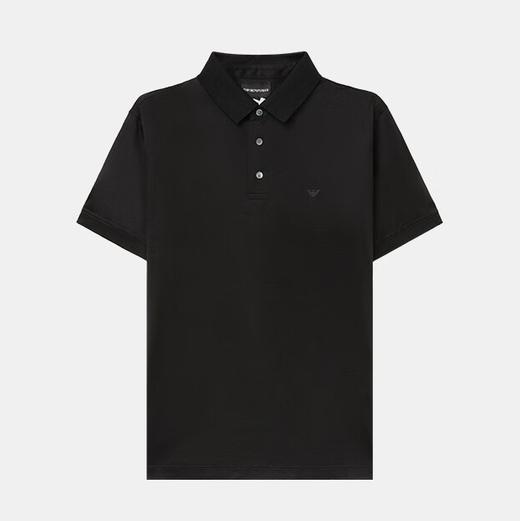 ARMANI 阿玛尼 EA男士鹰标图案短袖POLO衫 黑色 8N1F98 1JUVZ 商品图0