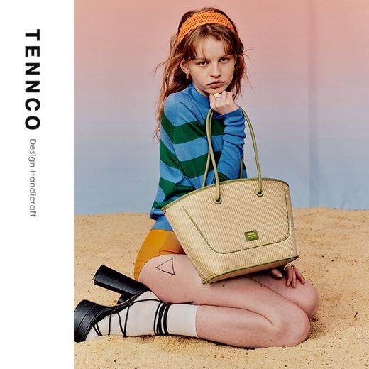 TENNCO 「菜篮子」小众设计编织托特包度假大容量草编包单肩女包 商品图1