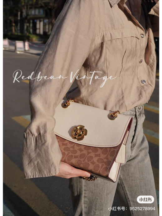 纯原 COACH 蔻驰30585 山茶花Parker经典系列链条包 商品图1