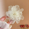 【绝美啦❗️超仙欧根纱花朵发夹】2025年新款度假风刘海夹森系花花夹子，带上秒拍氛围感照片美出新高度，网红夹子发饰仙女款发饰后脑勺夹QQ 商品缩略图7