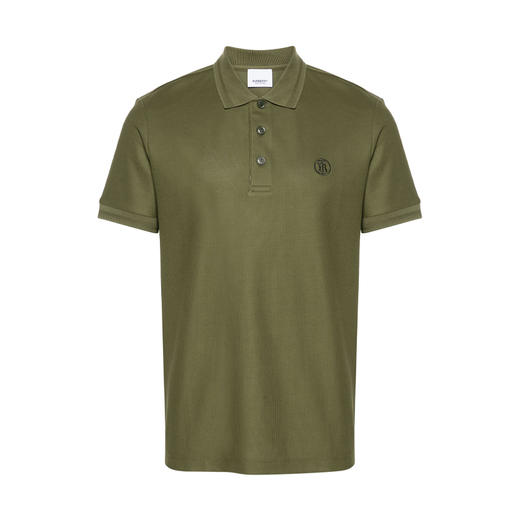 BURBERRY 巴宝莉 男士TB专属标识刺绣棉质短袖 Polo衫 绿色 8083156 A1468 商品图0