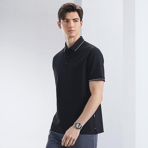 【不变形领】【5A抗菌2A防螨】柒牌男士短袖polo衫夏季新款冰爽棉透气休闲上衣	126T70380 商品图1