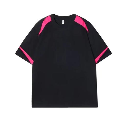 T975夏季潮流新款拼接撞色短袖时尚百搭男士上衣复古圆领宽松T恤 商品图0