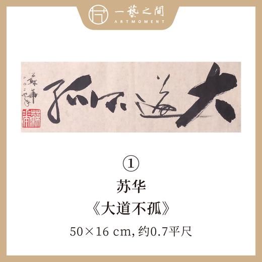 （一）苏华书法原作 每张尺寸50x16cm横幅 四字吉语禅意好内容《大道不孤》《山高水长》《华茂春松》等 手写手书纸本宣纸 现成作品精选呈现 雅致值得收藏 【限量特供 现货包邮】 商品图0