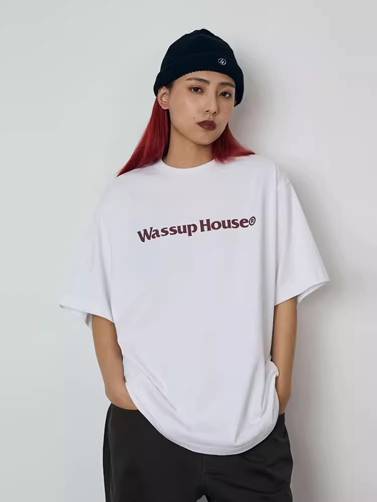 WassupHouse基础大LOGO印花短袖T恤