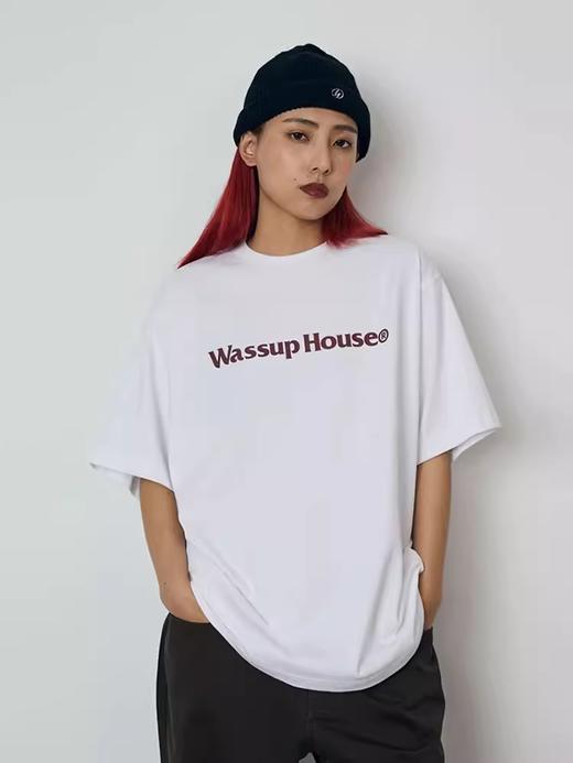 WassupHouse基础大LOGO印花短袖T恤 商品图0