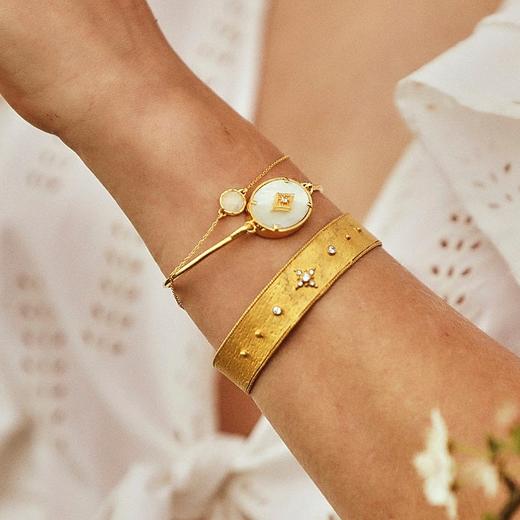 北京仓｜Leticia Ponti-Louise Martelé-金色 手镯［法国设计师］ 商品图0