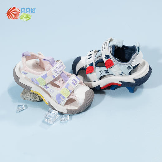 贝贝怡童鞋2022夏季男童凉鞋小童宝宝儿童凉鞋防滑魔术贴ZB2DX020 商品图8