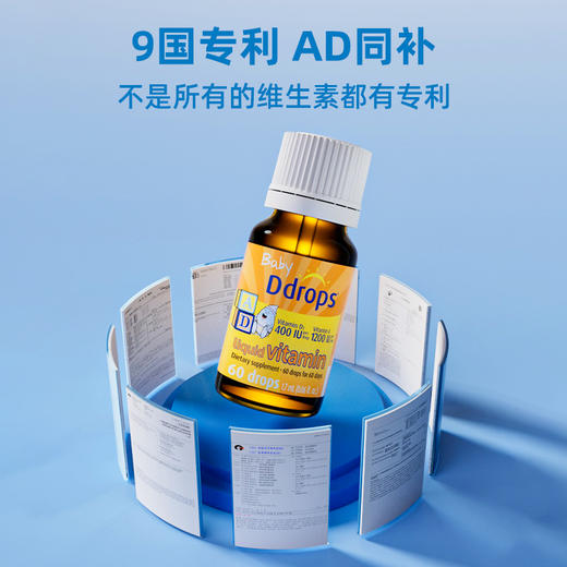 ⁴【Ddrops滴卓思儿童液态维生素AD】滴剂适合小宝宝 YC04-Dd 商品图2