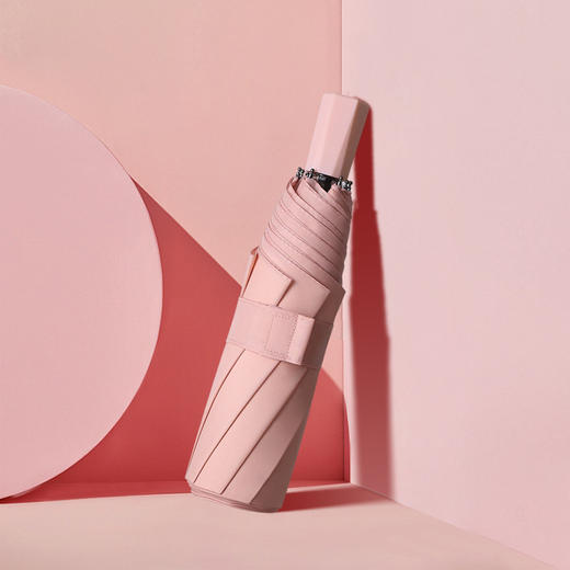 纯色三折伞手动遮阳伞 晴雨两用折叠太阳伞防紫外线礼品广告雨伞 商品图3