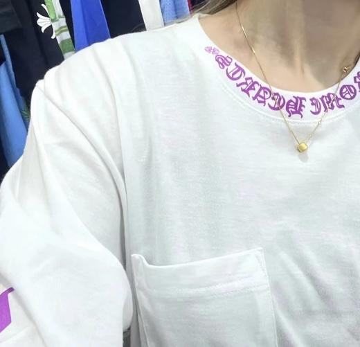 特价不退换 克罗香港限定系列  长袖/短袖T恤  紫色梵文印花  男女同款 商品图2