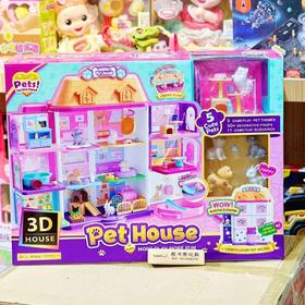 安丽莉萌宠生活馆2024年新款女孩过家家玩具宠物玩具屋儿童节礼物