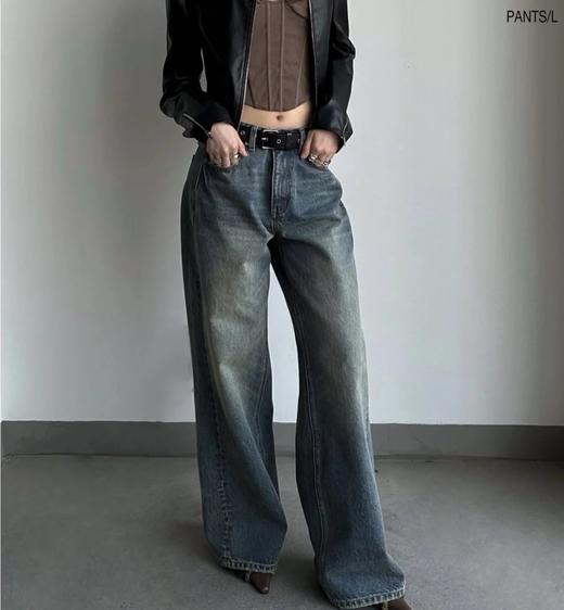 自留推荐  R13直筒牛仔裤  百搭直筒阔腿裤  显瘦拉腿 商品图0