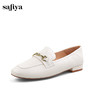 Safiya/索菲娅2024复古金属扣真皮石头纹通勤单鞋 SF41112413 商品缩略图3