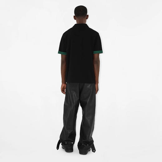 BURBERRY 巴宝莉 男士马术骑士徽标棉质短袖 Polo衫 黑色 8082127 A1189 商品图3