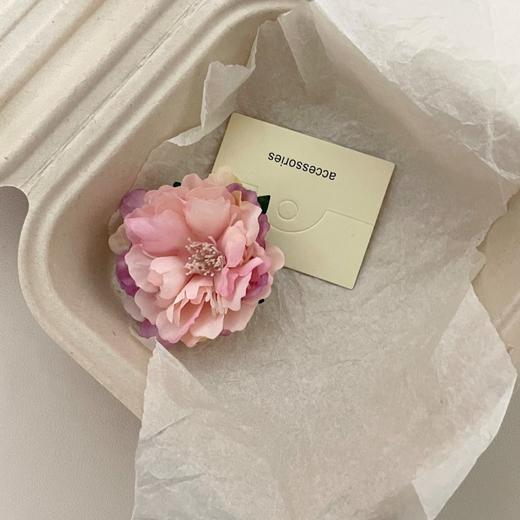 【仿真花氛围感晕染牡丹发夹】牡丹花发夹森系侧边夹，鸭嘴夹气质2025高颜值网红夹子，气质甜美发夹发饰仙女款QQ 商品图13