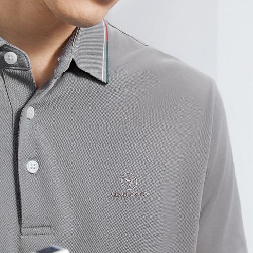 【不变形领】【5A抗菌2A防螨】柒牌短袖男polo衫夏季新款含桑蚕丝透气翻领T恤	126T70400 商品图2