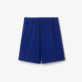 BURBERRY 巴宝莉 男士马术骑士徽标印花棉质休闲短裤 蓝色 8081240 B7323