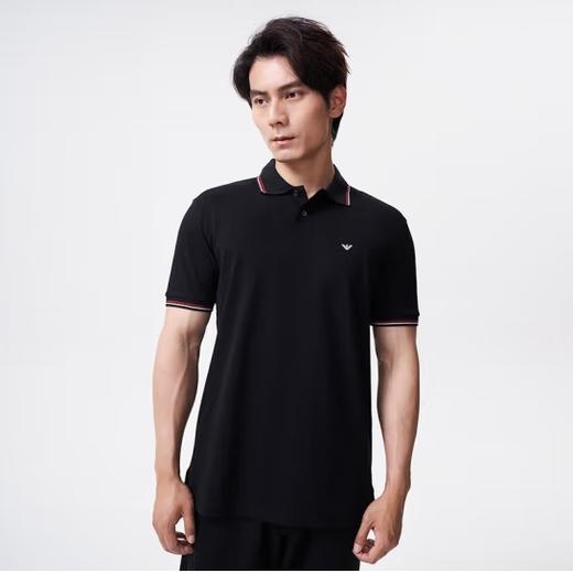 ARMANI 阿玛尼 2024春夏新品 EA男士鹰标图案短袖POLO衫 520礼物  8N1FB4 1JPTZ 0100 商品图6